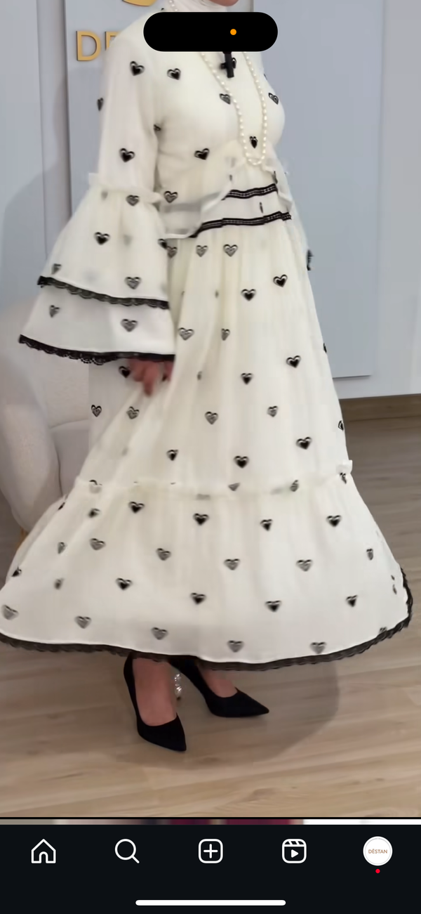 نفنوف شيفون قلوب الحب