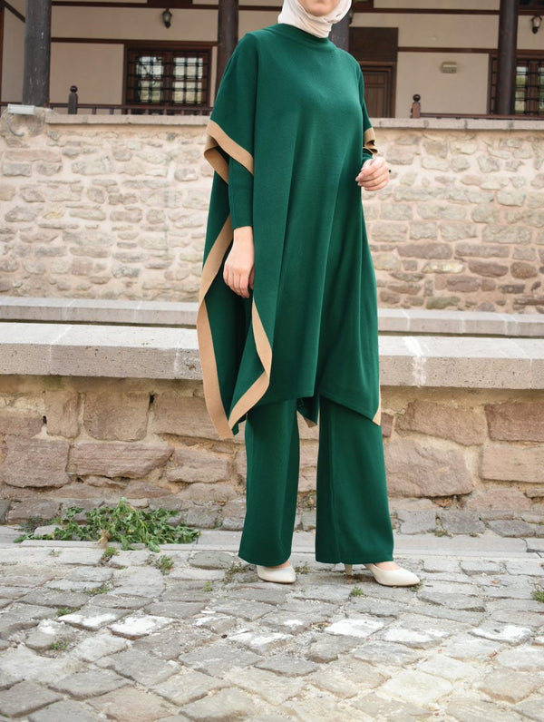 ⁨⁨⁨فستان ٣ قطع تريكو اخضر⁩⁩⁩