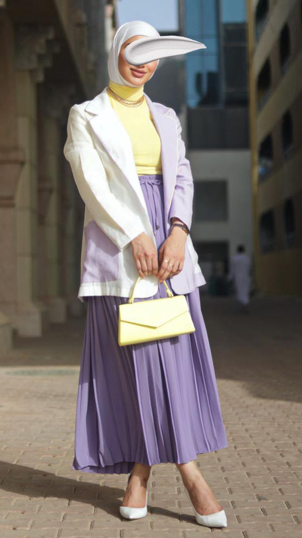 ⁨تنورة بنفسجية بليسيه ⁩