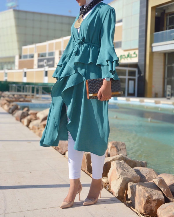 كارديقان أخضر صيفي