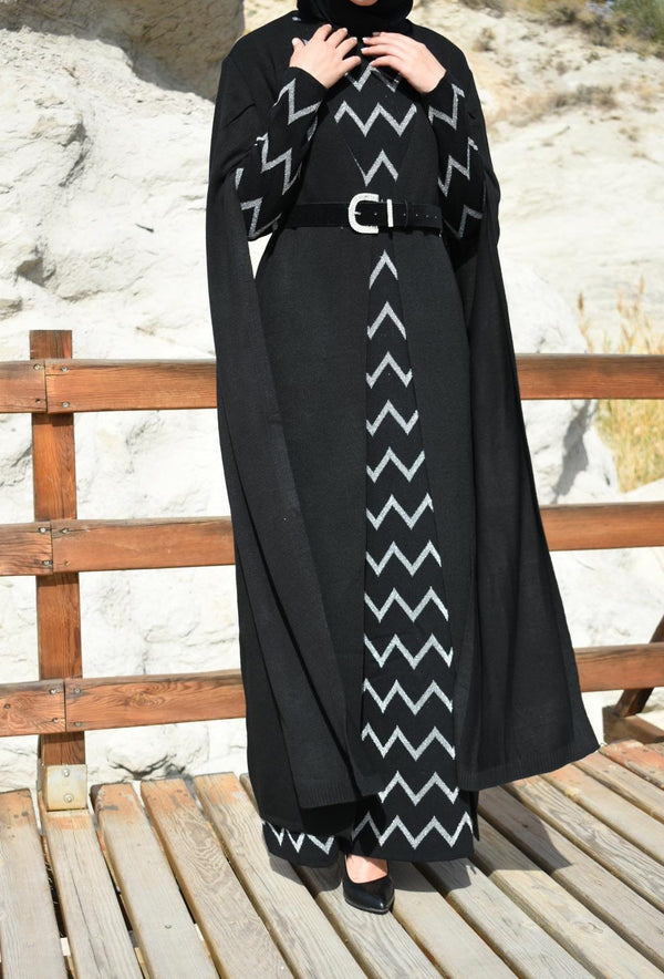 فستان قطعتين تريكو⁩