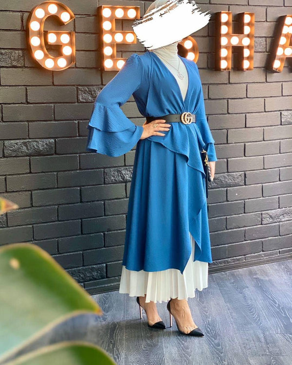 كارديقان أزرق صيفي